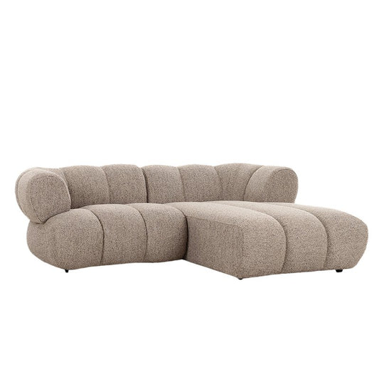 Sofa New York 2,5-Sitzer (Lounge rechts) Sand Boucle