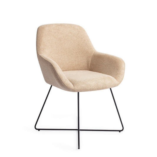 Jesper Home Kushi Esszimmerstuhl Cross Schwarz