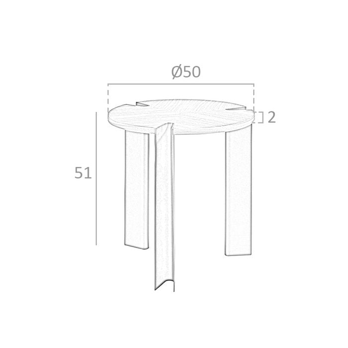 Ecktisch aus Walnuss und schwarzem Stahl