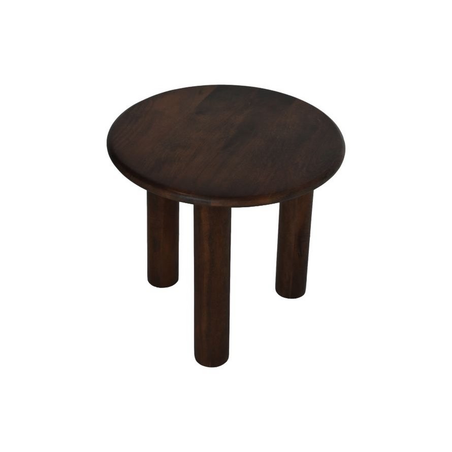 Beistelltisch Rund - Braun - Mangoholz