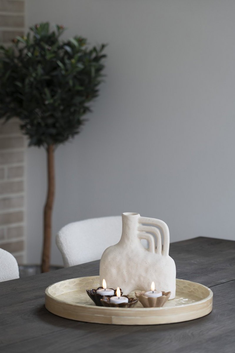 Vase - Vase, Keramik, beige