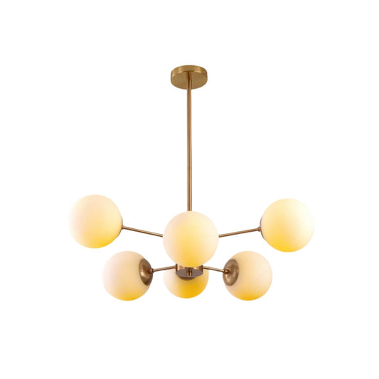 Hanging lamp Gina White Gold 6-Light