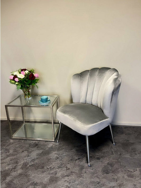 Sara - Chromrahmen Grau