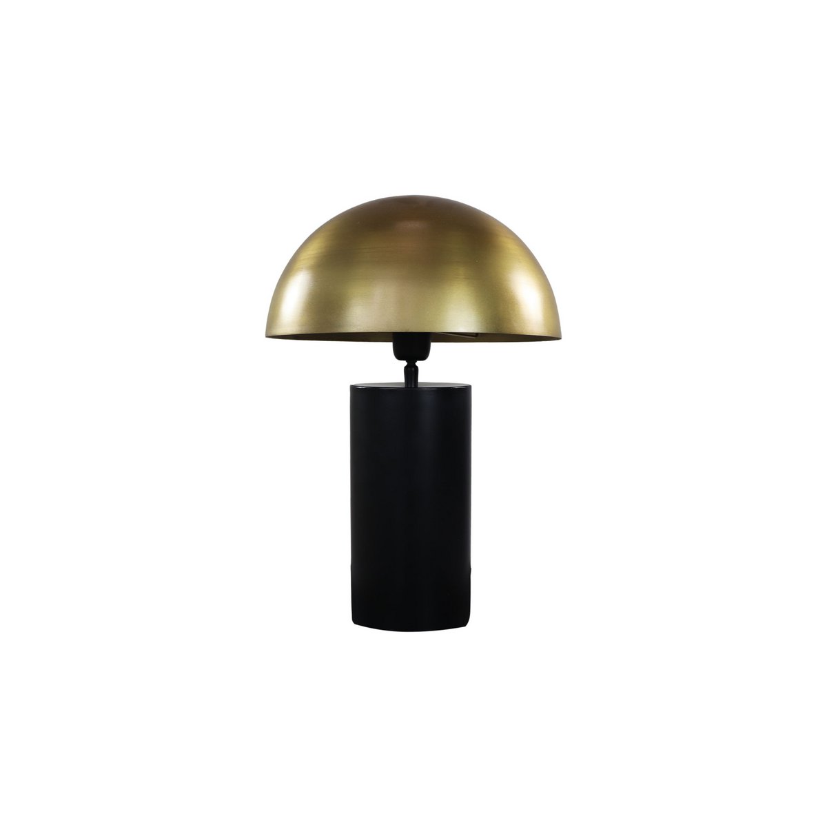 Tischlampe mit Schirm - Schwarz/Gold - Metall