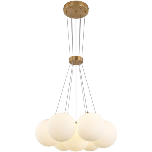 Hanging lamp Jenna White Gold 7-Light