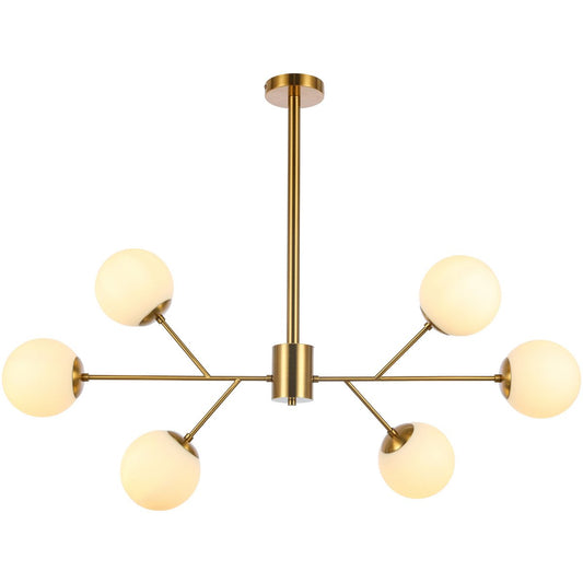 Hanging lamp Amy White Gold