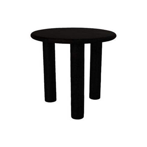 Beistelltisch Rund pilaar - Schwarz - Mangoholz