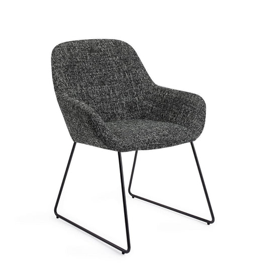 Jesper Home Kushi Esszimmerstuhl Slide Schwarz