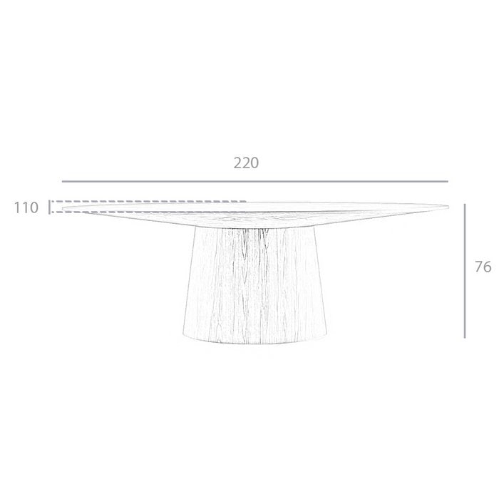 Ovaler Esstisch aus Walnussholz