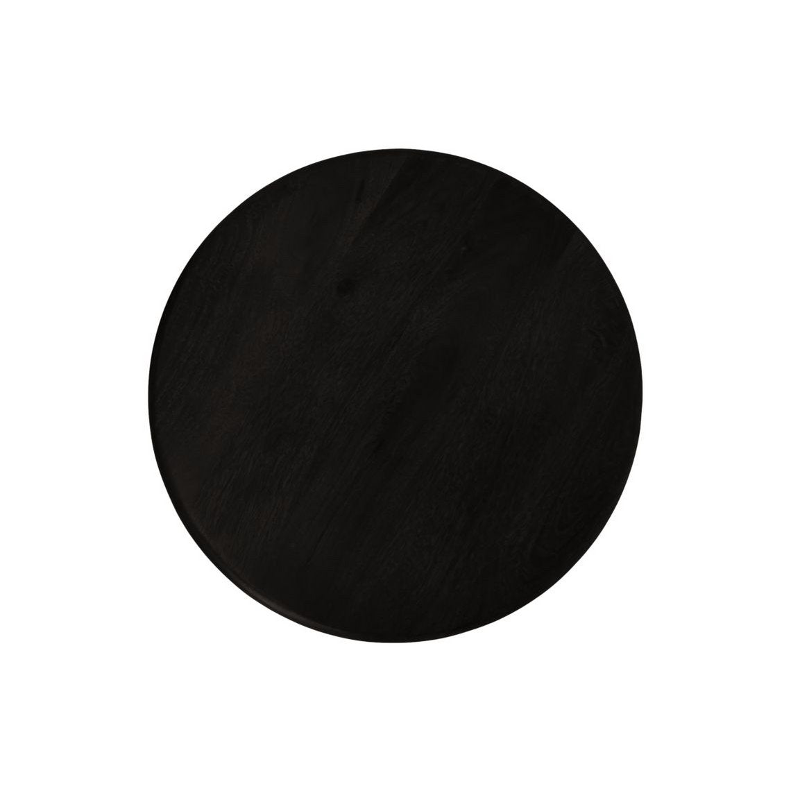 Beistelltisch Rund pilaar - Schwarz - Mangoholz