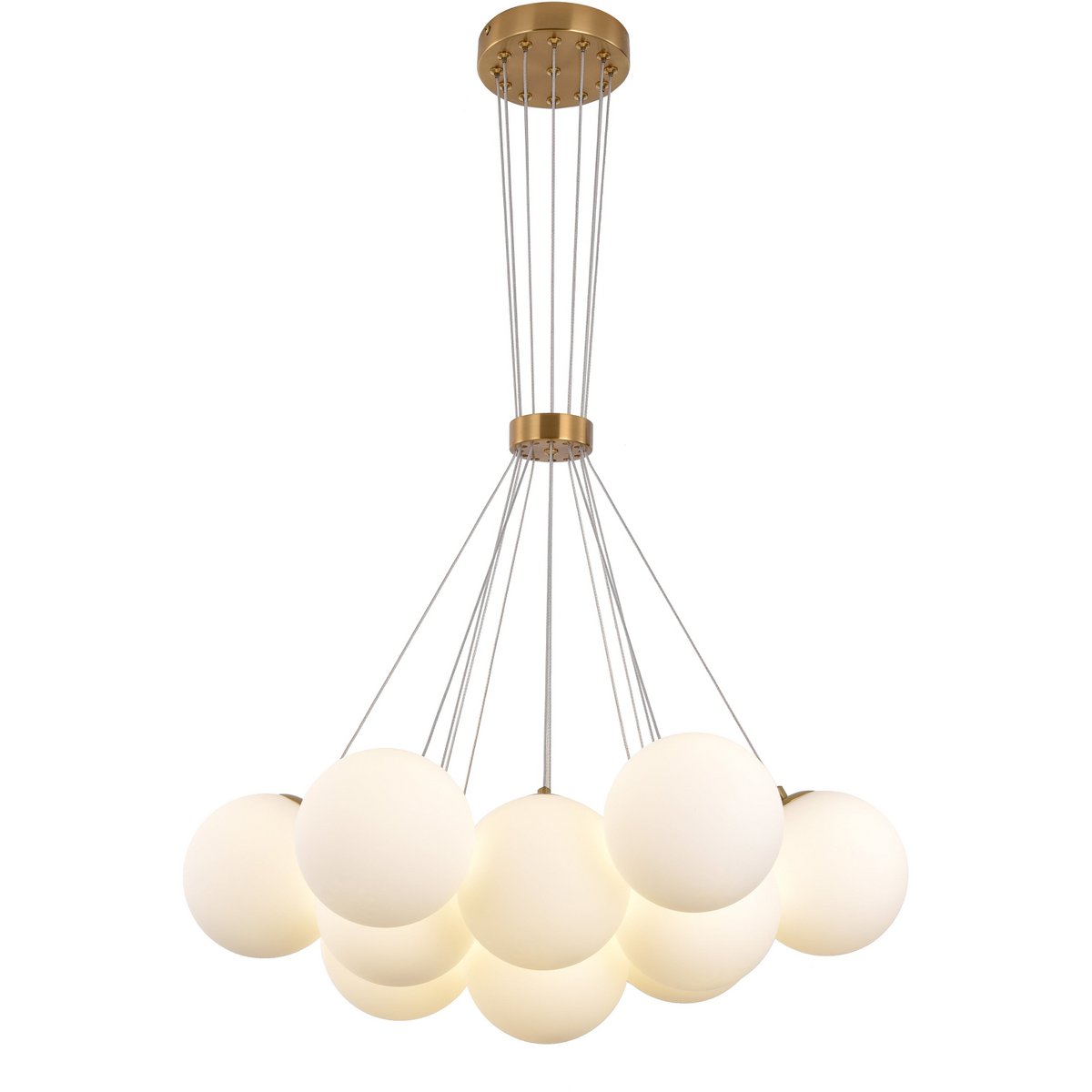 Lampe suspendue Jenna Blanc Or 13 Lumières