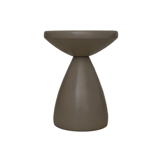 Beistelltisch Rund - Taupe - Metall