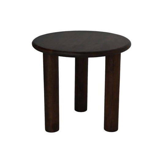 Beistelltisch Rund - Braun - Mangoholz