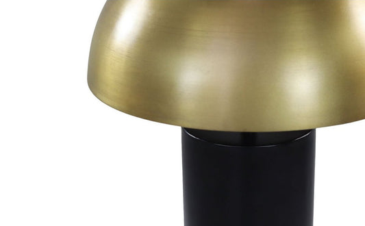 Tischlampe mit Schirm - Schwarz/Gold - Metall
