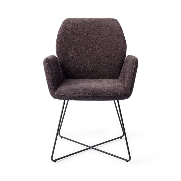 Chaise de salle à manger Misaki Cross de Jesper Home, noire