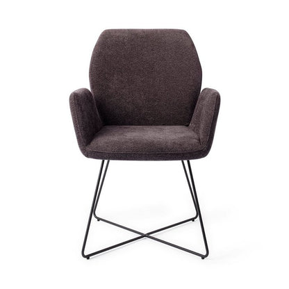 Chaise de salle à manger Misaki Cross de Jesper Home, noire