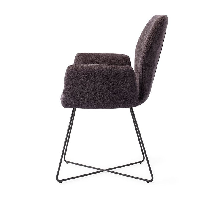 Chaise de salle à manger Misaki Cross de Jesper Home, noire
