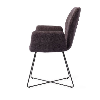 Chaise de salle à manger Misaki Cross de Jesper Home, noire