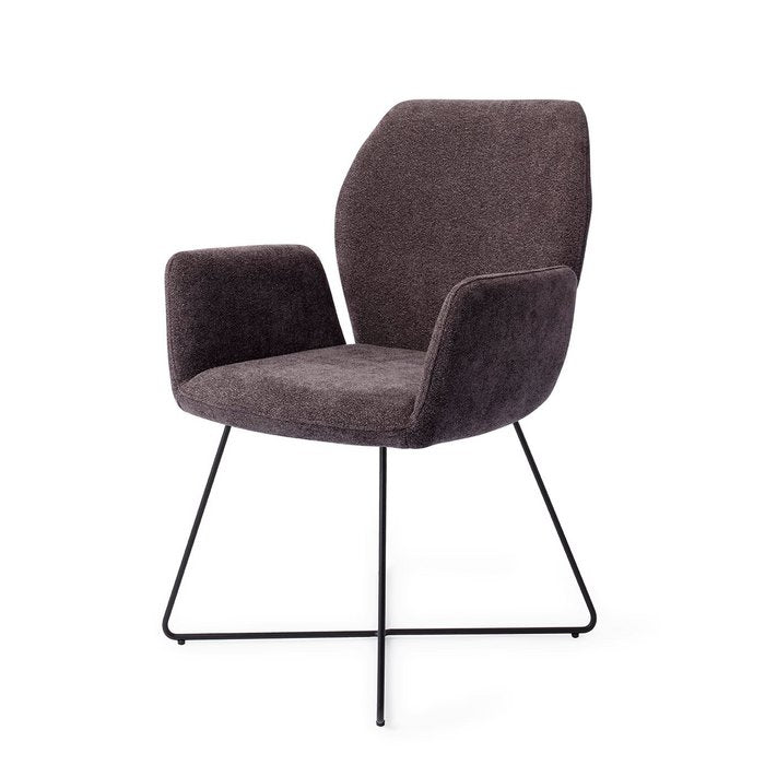 Chaise de salle à manger Misaki Cross de Jesper Home, noire
