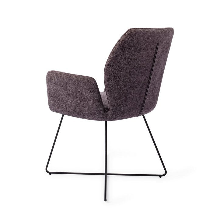 Chaise de salle à manger Misaki Cross de Jesper Home, noire