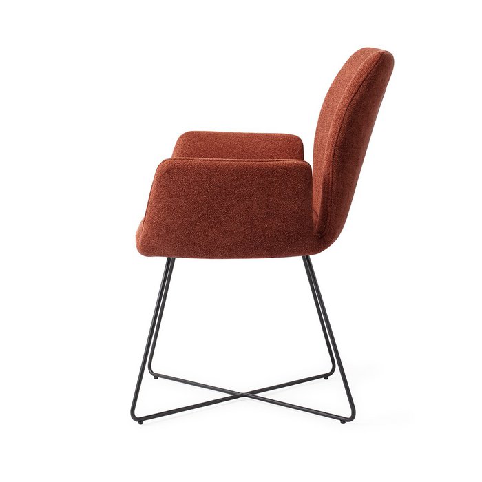 Chaise de salle à manger Misaki Cross de Jesper Home, noire