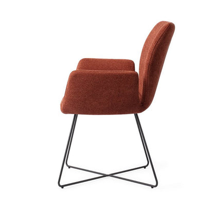 Chaise de salle à manger Misaki Cross de Jesper Home, noire
