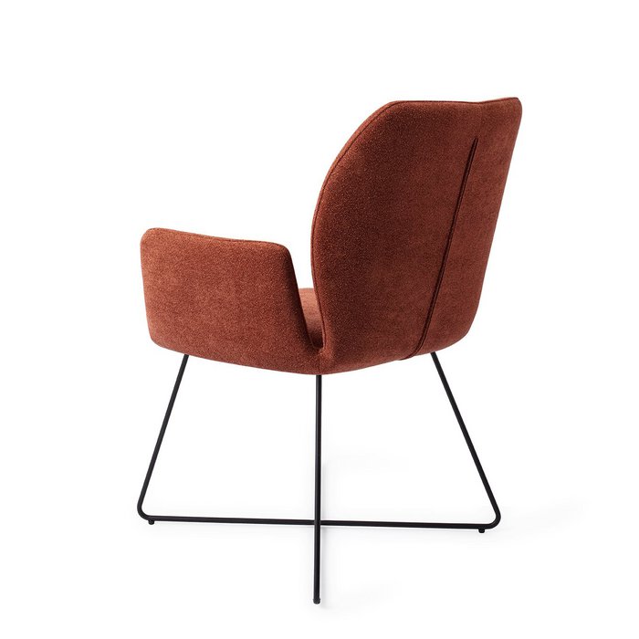 Chaise de salle à manger Misaki Cross de Jesper Home, noire