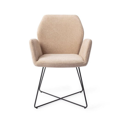 Chaise de salle à manger Misaki Cross de Jesper Home, noire
