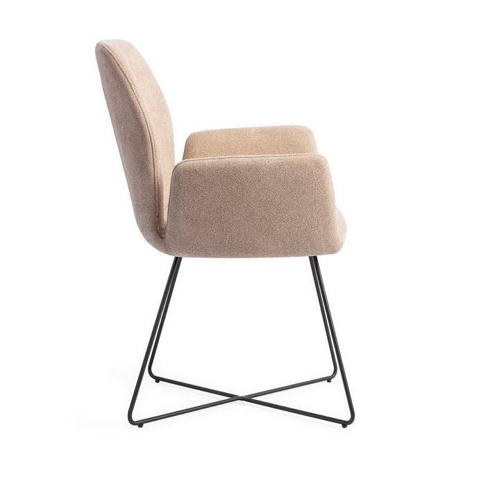 Chaise de salle à manger Misaki Cross de Jesper Home, noire