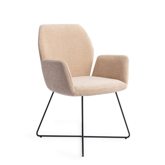 Chaise de salle à manger Misaki Cross de Jesper Home, noire