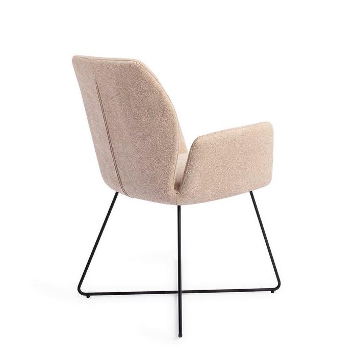 Chaise de salle à manger Misaki Cross de Jesper Home, noire