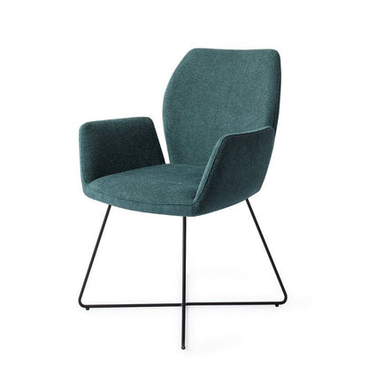 Chaise de salle à manger Misaki Cross de Jesper Home, noire