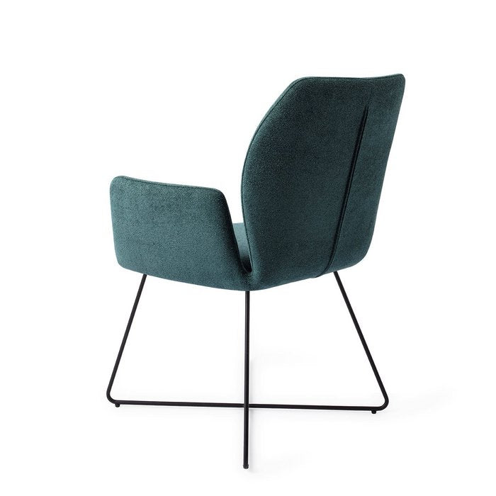 Chaise de salle à manger Misaki Cross de Jesper Home, noire
