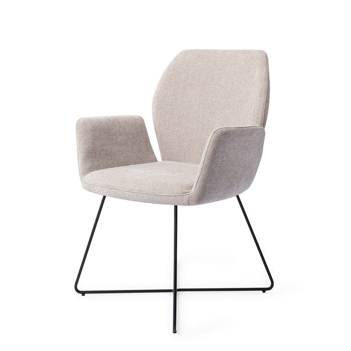 Chaise de salle à manger Misaki Cross de Jesper Home, noire