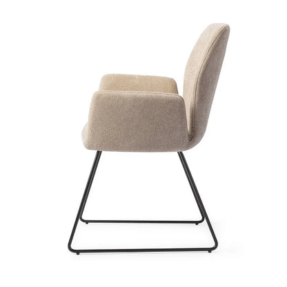 Chaise de salle à manger coulissante Misaki de Jesper Home, noire